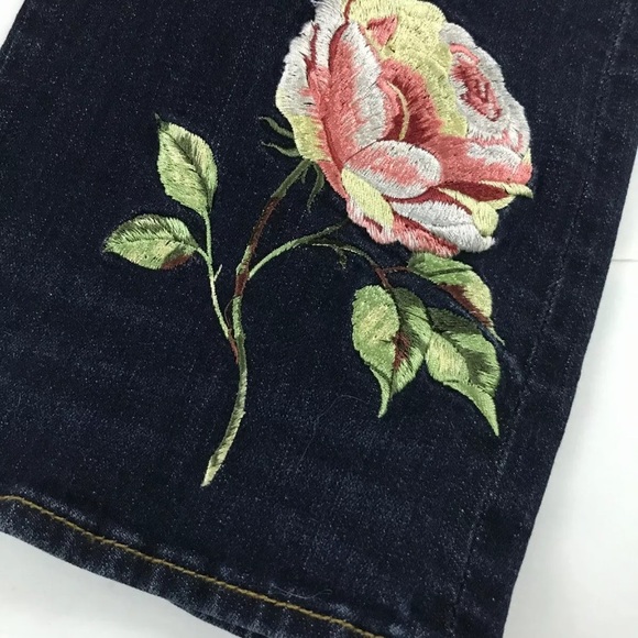 Driftwood Kelly Floral Rose Embroidered Jeans 26 - Picture 12 of 12